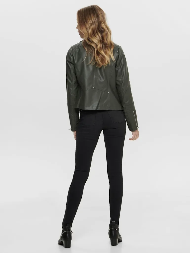 ONLGEMMA FAUX LEATHER BIKER OTW NOOS beluga