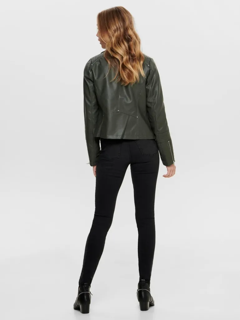 ONLGEMMA FAUX LEATHER BIKER OTW NOOS beluga
