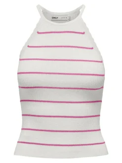 ONLGEMMA SL SCALLOP STRIPE O-NECK KNT cloud dancer2