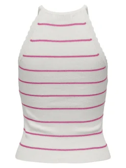 ONLGEMMA SL SCALLOP STRIPE O-NECK KNT cloud dancer2