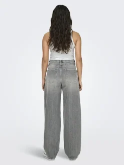 ONLGIANNA MW STRAIGHT DOT757 DNM NOOS medium grey denim