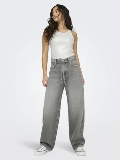 ONLGIANNA MW STRAIGHT DOT757 DNM NOOS medium grey denim