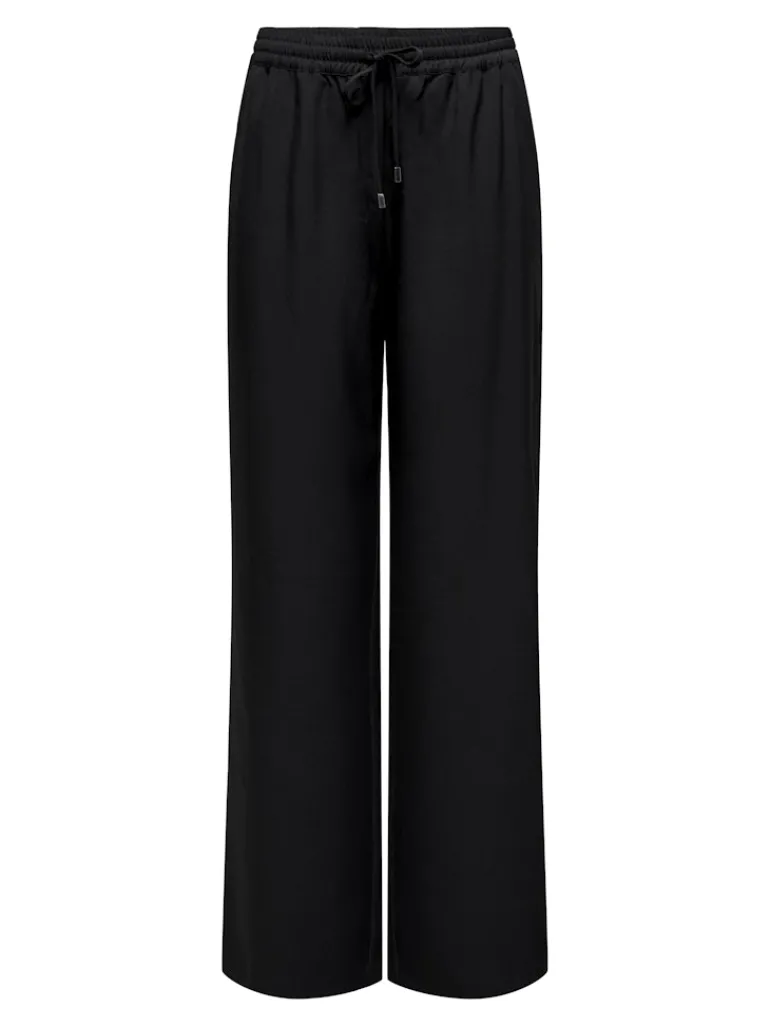 ONLGINNY HW WIDE PULL-UP PANT OY PNT black