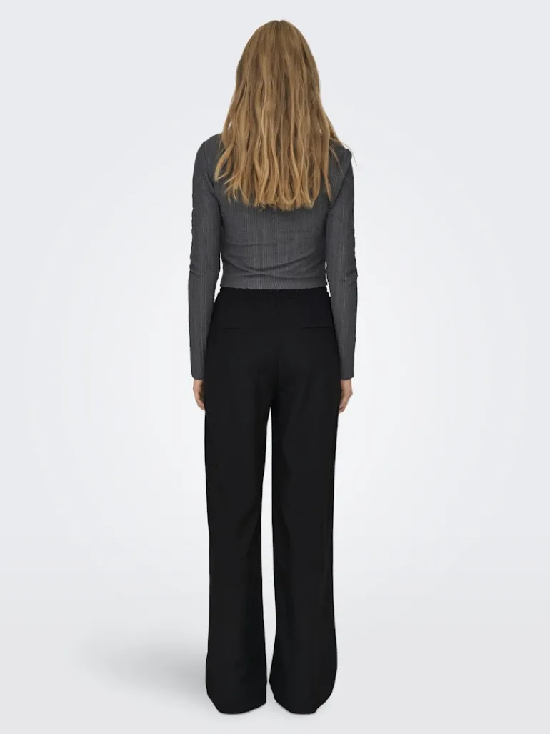 ONLGINNY HW WIDE PULL-UP PANT OY PNT black