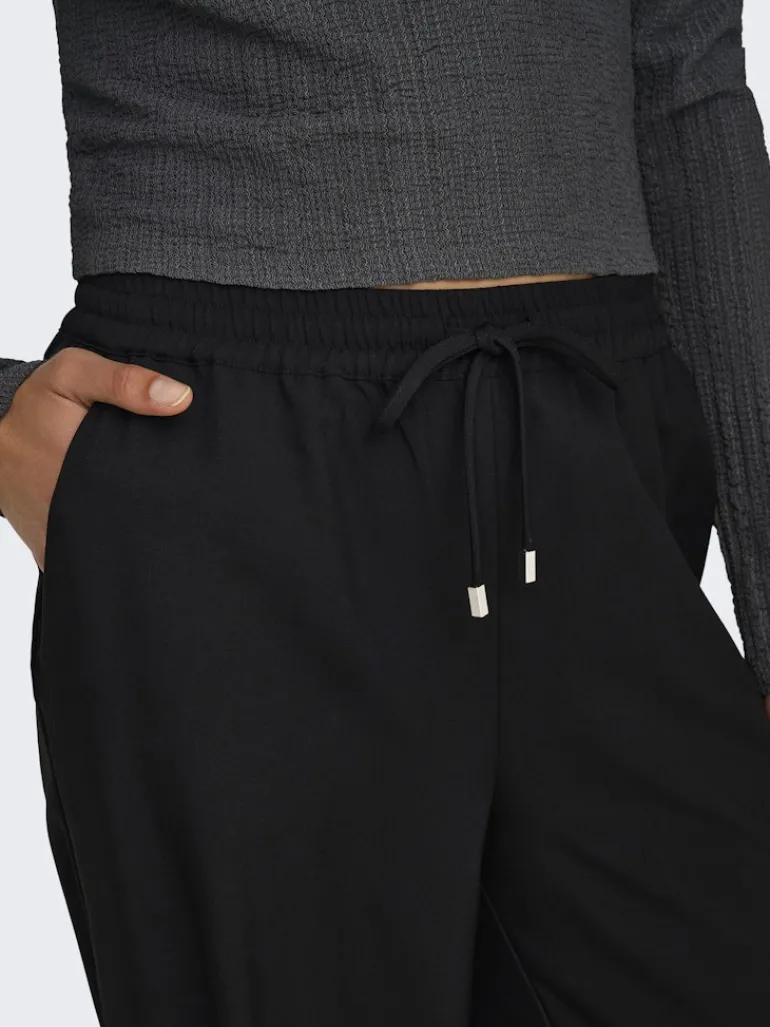 ONLGINNY HW WIDE PULL-UP PANT OY PNT black
