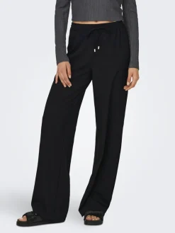 ONLGINNY HW WIDE PULL-UP PANT OY PNT black