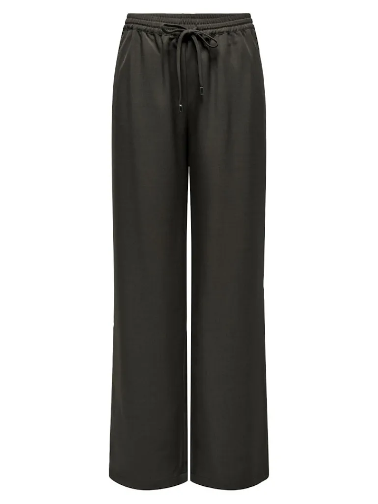 ONLGINNY HW WIDE PULL-UP PANT OY PNT black olive