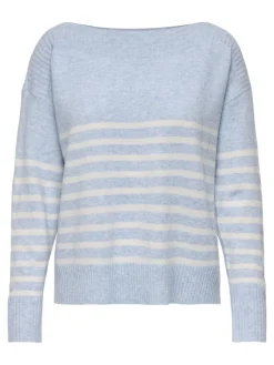 ONLGLORY LIFE LS BOATNECK KNT soft chambray
