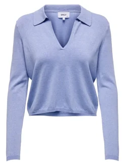 ONLHANNAH LIFE LS POLO NECK KNT grapemist-melange