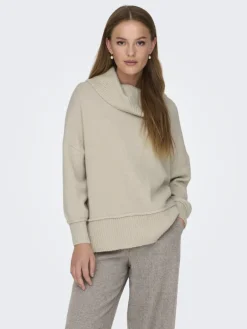 ONLHAZEL LS COWLNECK RP KNT pumice stone