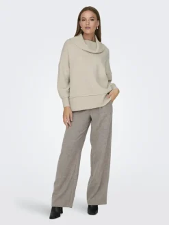 ONLHAZEL LS COWLNECK RP KNT pumice stone