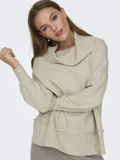 ONLHAZEL LS COWLNECK RP KNT pumice stone