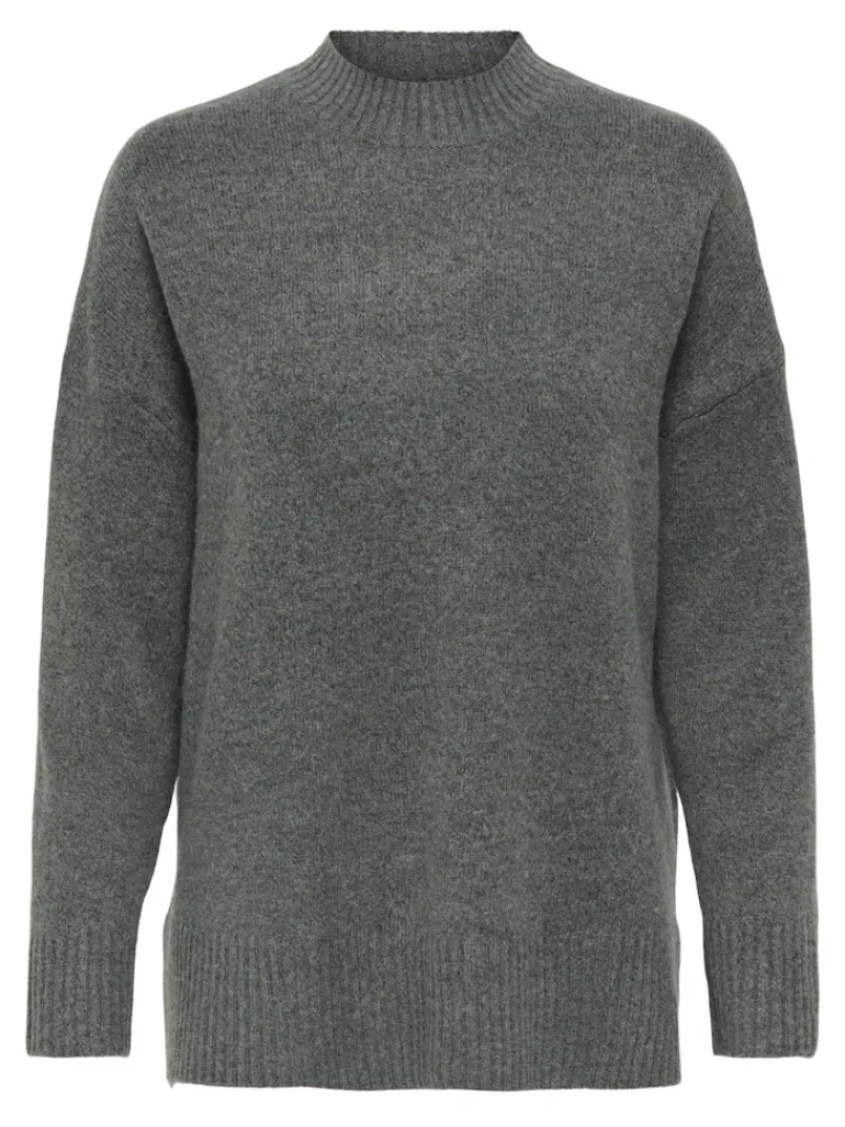 ONLHAZEL LS HIGHNECK OVERS RP KNT balsam green