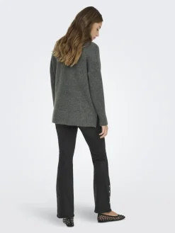ONLHAZEL LS HIGHNECK OVERS RP KNT balsam green