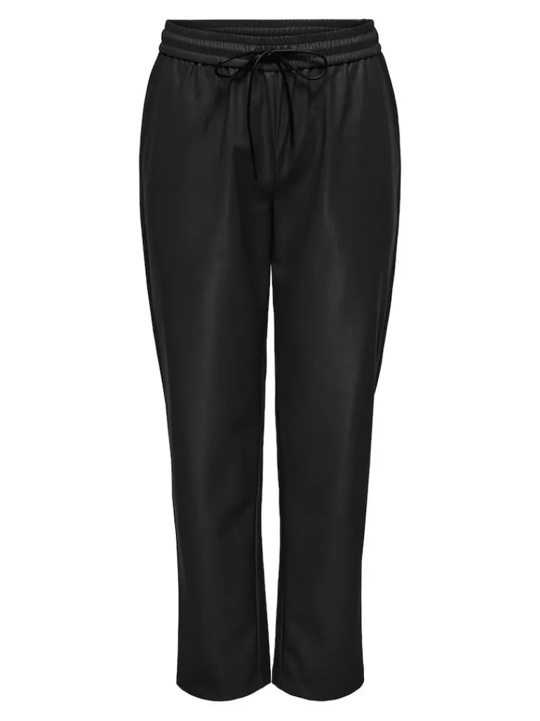 ONLHERO MW FAUX LEATHER PULL-UP PANT PNT black