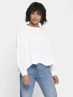 ONLHILDE L/S PULLOVER RP KNT cloud dancer