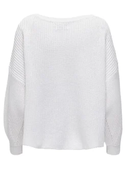 ONLHILDE L/S PULLOVER RP KNT cloud dancer
