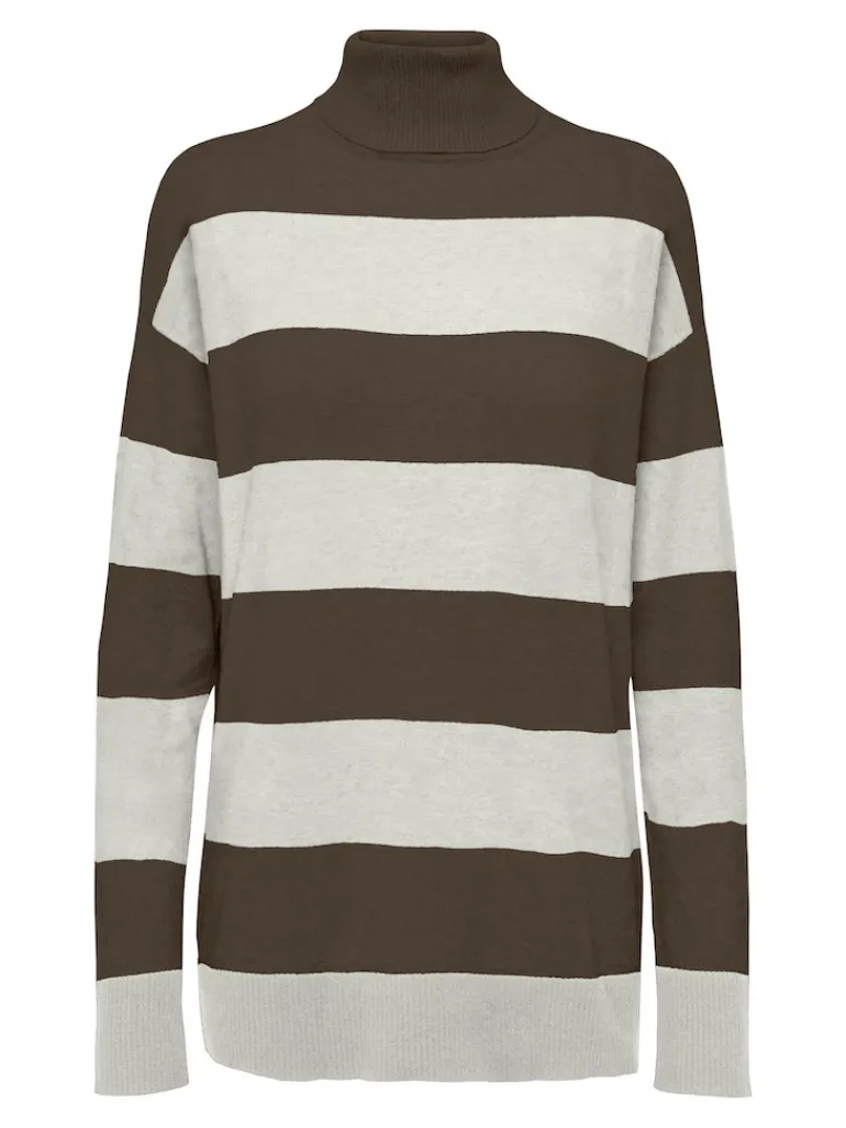 ONLIBI LS LONG ROLLNECK CC KNT chestnut