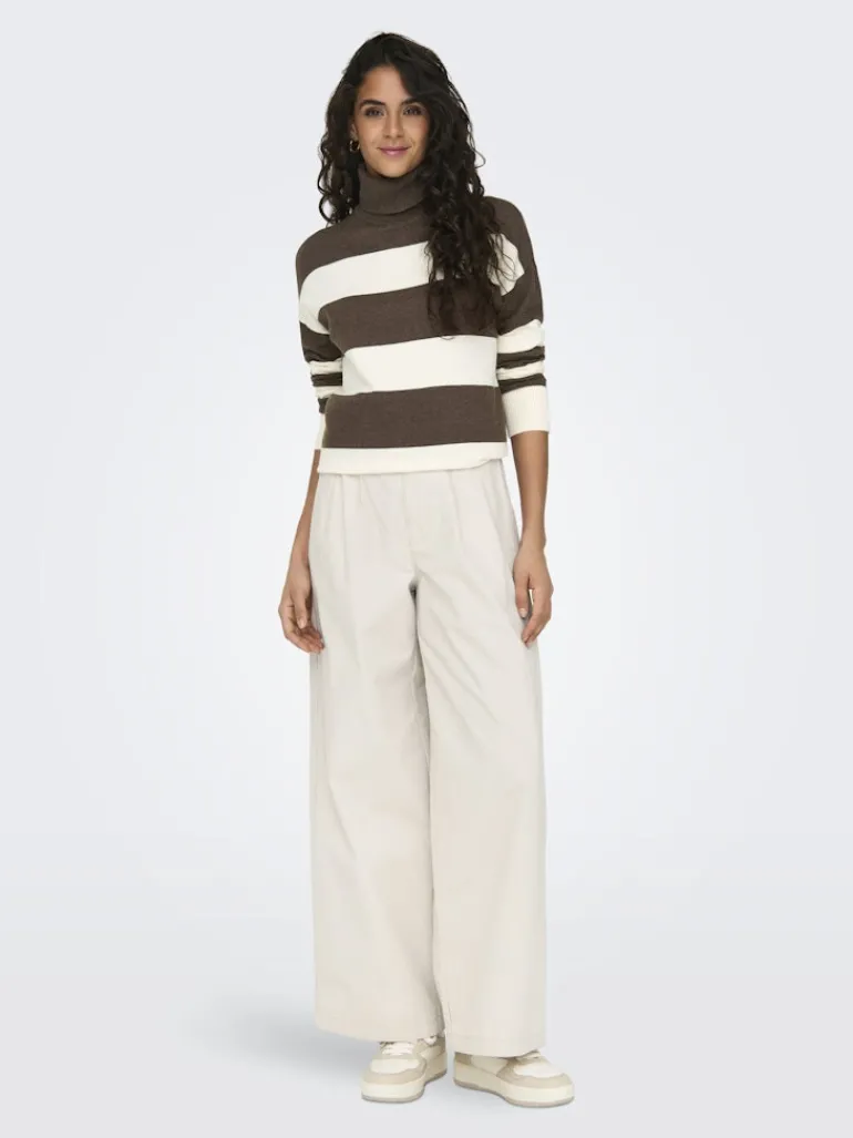 ONLIBI LS LONG ROLLNECK CC KNT chestnut