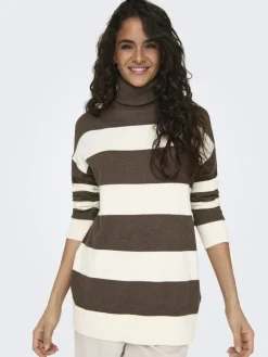 ONLIBI LS LONG ROLLNECK CC KNT chestnut