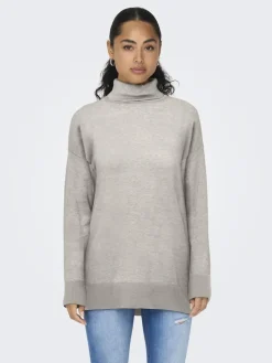 ONLIBI LS LONG ROLLNECK CC KNT weathered teak2