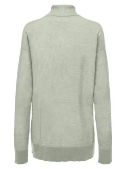 ONLIBI LS LONG ROLLNECK CC KNT smoke green