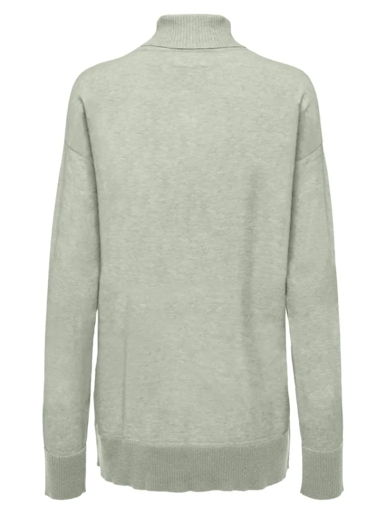 ONLIBI LS LONG ROLLNECK CC KNT smoke green