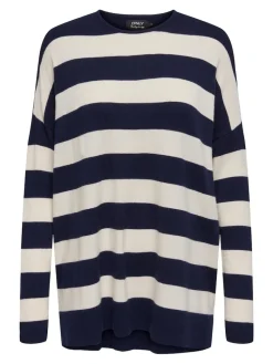 ONLIBI LS LOOSE O-NECK CC KNT maritime blue