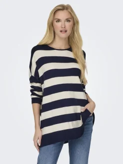 ONLIBI LS LOOSE O-NECK CC KNT maritime blue