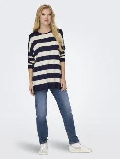 ONLIBI LS LOOSE O-NECK CC KNT maritime blue