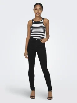 ONLICONIC HW SK LONG ANK DNM NOOS black denim