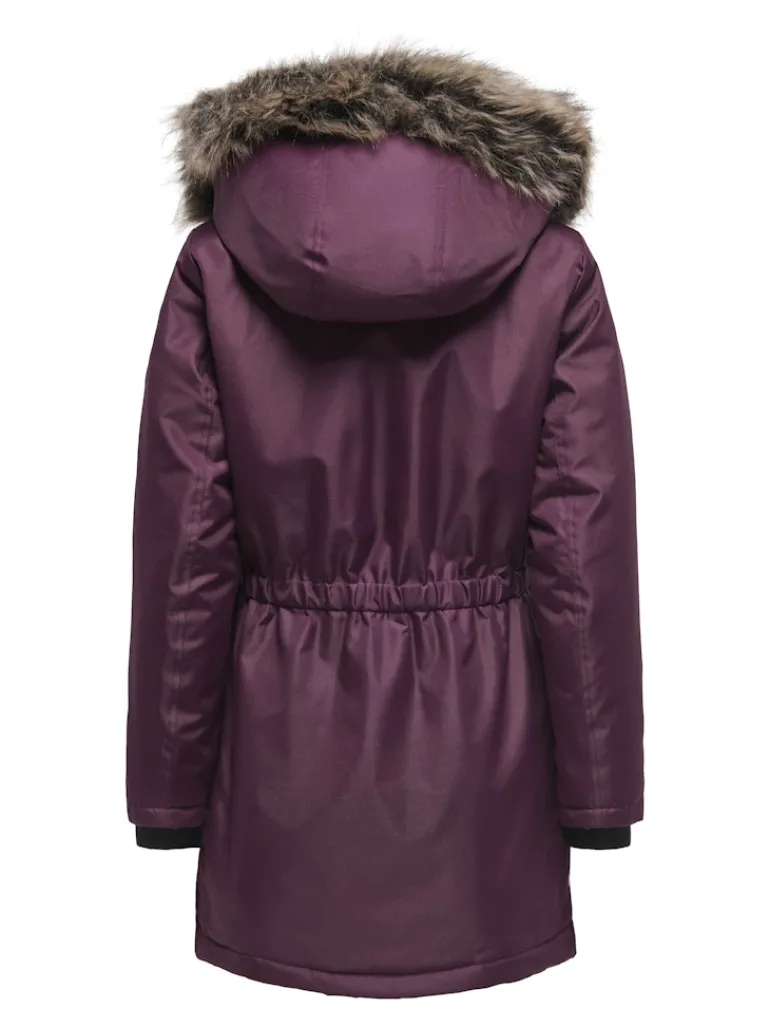 ONLIRIS FUR WINTER PARKA LIFE CC OTW mauve wine