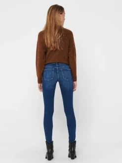 ONLISA4 ZIP REG SKINNY ANA230 NOOS dark blue denim