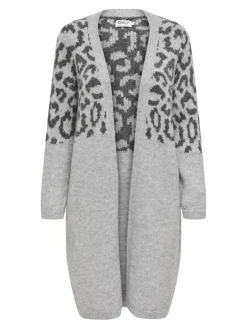 ONLJADE ANIMAL LS CARDIGAN KNT NOOS light grey melange