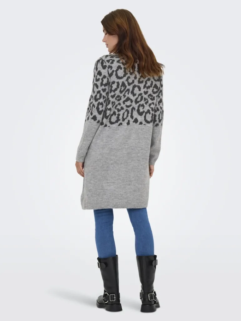 ONLJADE ANIMAL LS CARDIGAN KNT NOOS light grey melange