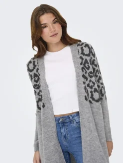 ONLJADE ANIMAL LS CARDIGAN KNT NOOS light grey melange