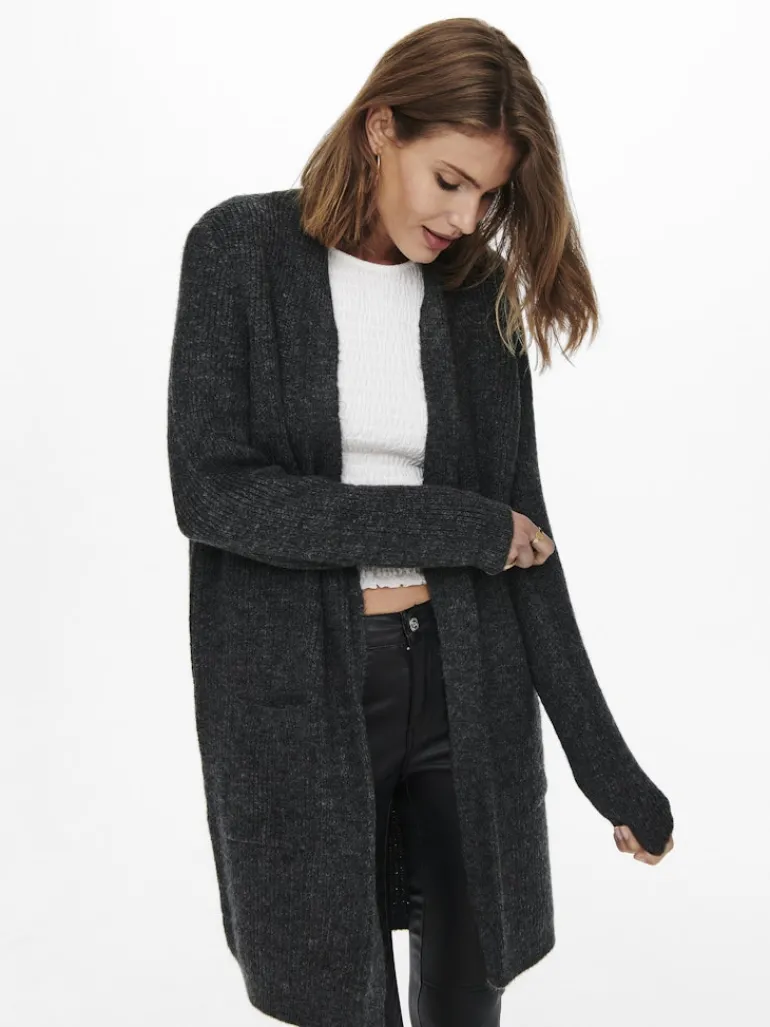 ONLJADE L/S CARDIGAN KNT NOOS dark grey melange