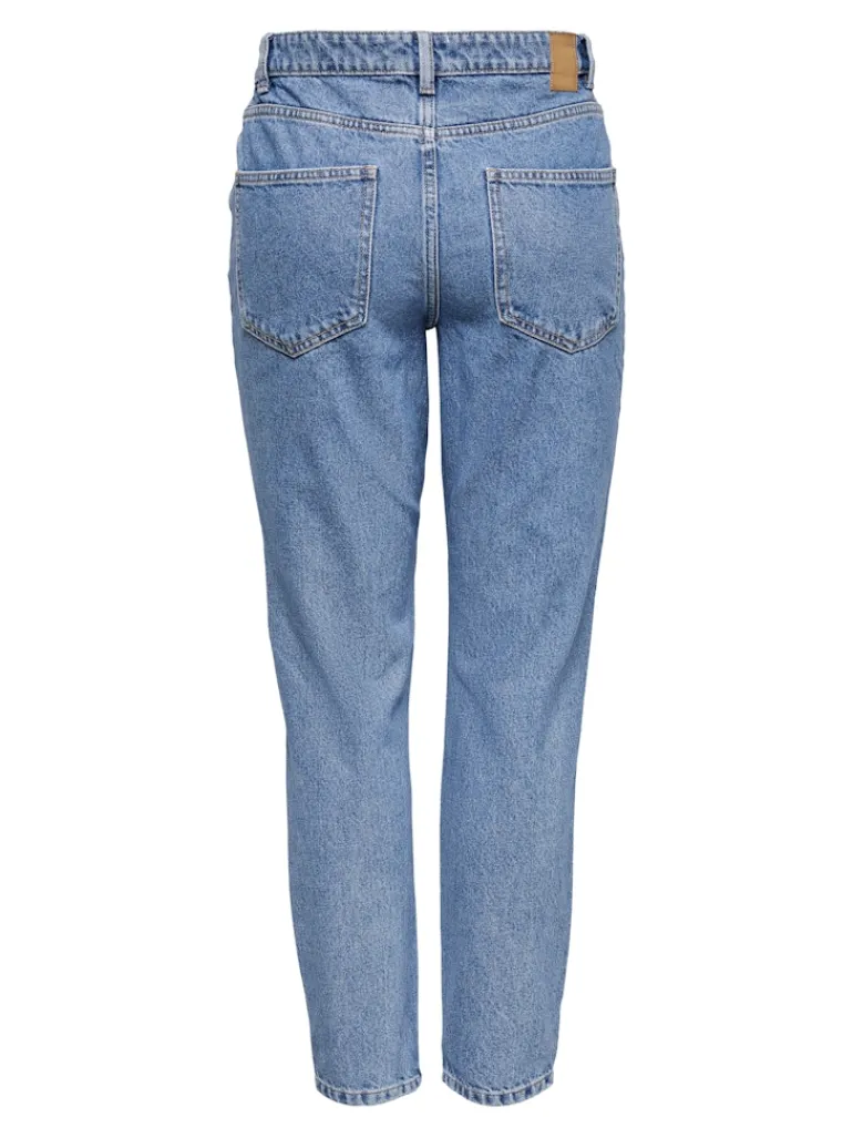 ONLJAGGER HIGH MOM ANKLE DNM ANA medium blue denim