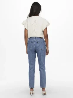 ONLJAGGER HIGH MOM ANKLE DNM ANA medium blue denim