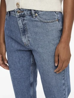 ONLJAGGER HIGH MOM ANKLE DNM ANA medium blue denim