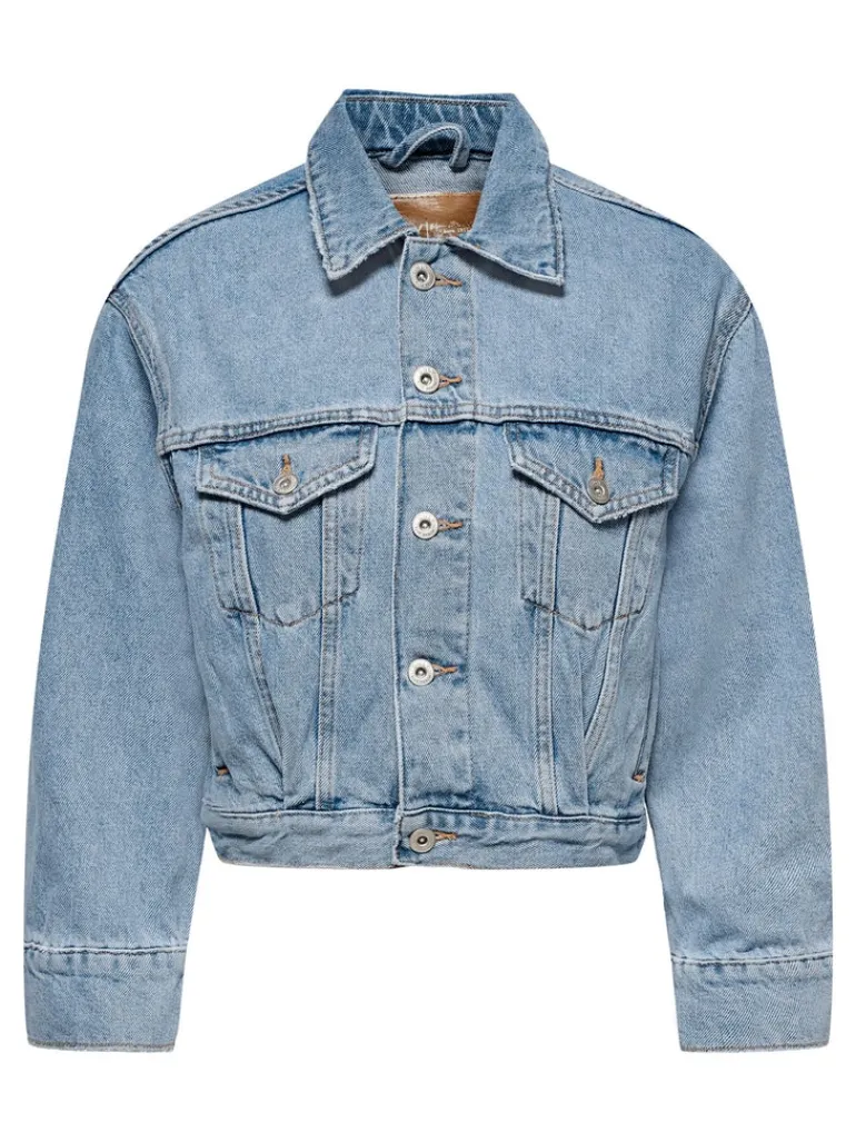 ONLJAGGER PLEAT DNM JACKET light blue denim