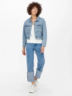 ONLJAGGER PLEAT DNM JACKET light blue denim