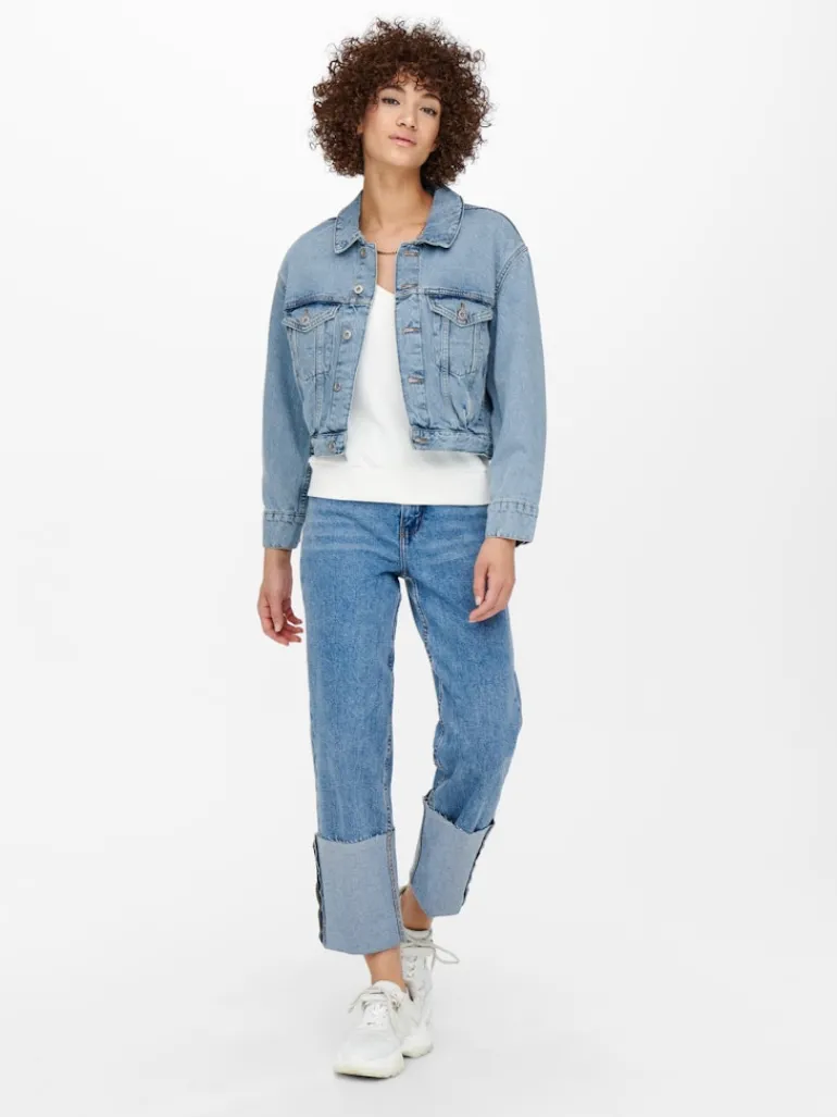 ONLJAGGER PLEAT DNM JACKET light blue denim