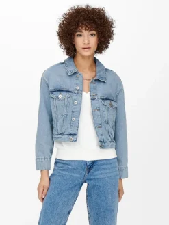 ONLJAGGER PLEAT DNM JACKET light blue denim