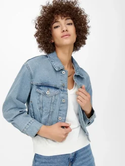 ONLJAGGER PLEAT DNM JACKET light blue denim