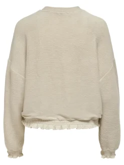 ONLJENKA L/S O-NECK SMOCK TOP JRS ecru