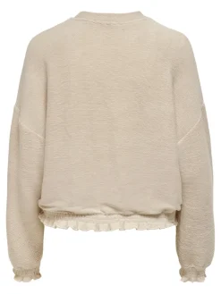 ONLJENKA L/S O-NECK SMOCK TOP JRS ecru