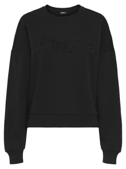 ONLJENNA L/S O-NECK EMB. BOX SWT black