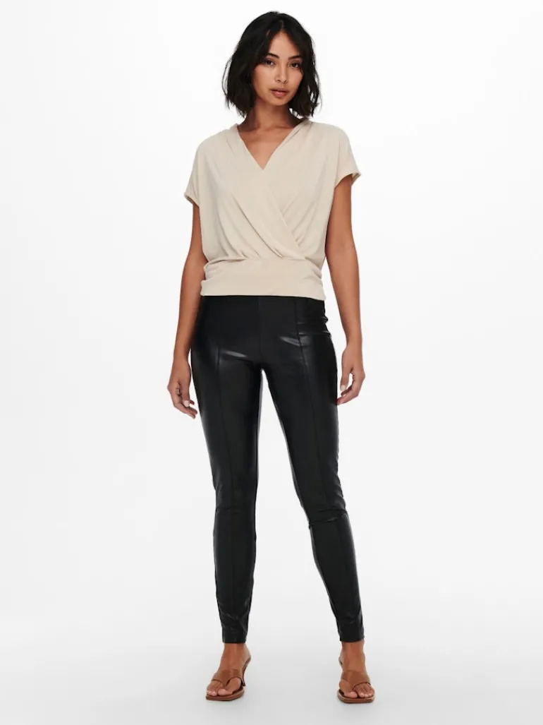 ONLJESSIE FAUXLEATHER LEGGING OTW NOOS black