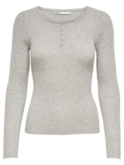 ONLJILL LIFE L/S PULLOVER KNT light grey melange